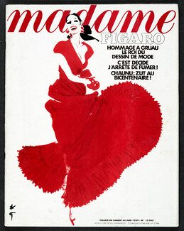 René Gruau 1989 "Hommage à Gruau", Figaro Madame Complete Magazine