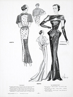 Worth 1934 Evening Dress, S Chompré