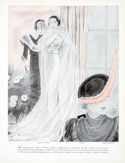 Georgette Renal 1933 Wedding Dress, Cartier, Caroline Reboux, Jc. Haramboure