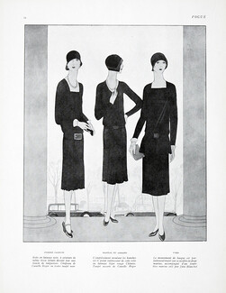 Yvonne Carette, Martial et Armand, Yteb 1928 Black Dresses