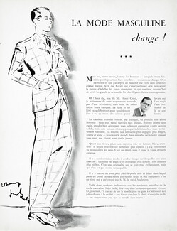 La Mode Masculine change !, 1939 - Creed Robert Polack, Henry Creed Portrait, Men's Fashion