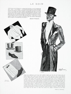 Le Soir, 1937 - Men's Clothing Larsen, Jean-Gabriel Domergue, Texte par Pierre de Trévières