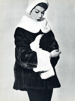 Revillon (Fur Clothing) 1957 Fur Coat, Boucheron, Photo Guy Bourdin