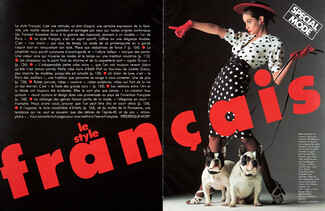 Le Style Français 1986 Saint Laurent, French Bulldogs, Photo Oliviero Toscani