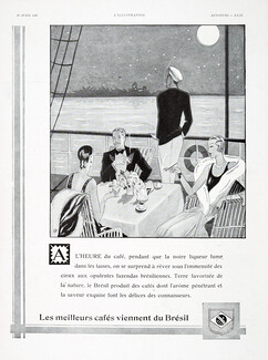 Café du Brésil 1930 Elegantes, Ocean Liner
