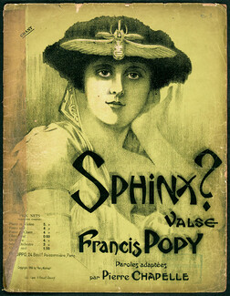 Sphinx - Valse Francis Popy 1906 Egypt, d'après Viollet-Douhin, Partition 8 pages, 8 pages