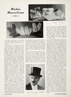 Men's Clothing 1929 Poirier, Mauricet avec un chapeau de Delion, Photos H. Manuel