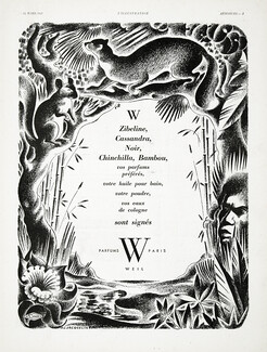 Weil (Perfumes) 1942 Fur animals, J. Jacquelin