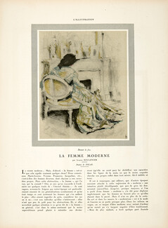 La Femme Moderne, 1924 - Etienne Drian, Texte par Jacques Boulenger, 4 pages