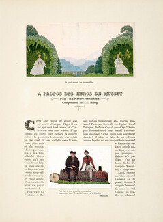 À Propos des Héros de Musset, 1931 - A-E. Marty, Text by Francis de Croisset, 6 pages