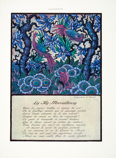 Les Iles Merveilleuses, 1927 - Georges Baudin Poem Comtesse de Noailles, 4 illustrated pages, Text by Comtesse de Noailles, 4 pages