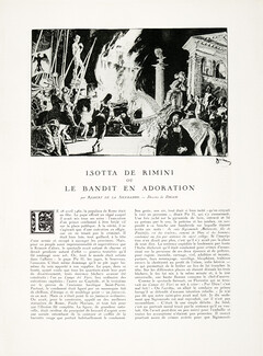 Isotta de Rimini ou Le Bandit en Adoration, 1932 - Dessins de Drian, Texte par Robert de la Sizeranne, 4 pages