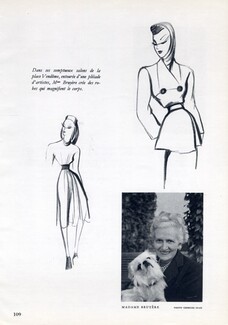 Madame Bruyère 1945 Portrait & Fashion Drawings