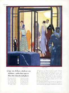 Lucien Lelong 1928 Evening Gown, Chamonix Palace, Leon Bénigni