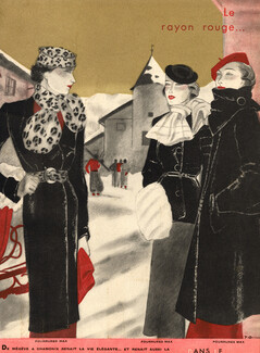 Fourrures Max 1935 "Le Rayon Rouge", Fur Coat, Jacques Demachy