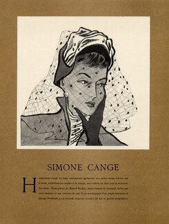 Simone Cange (Millinery) 1948 Pierre Louchel