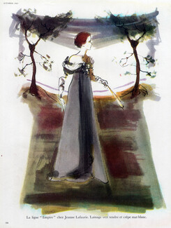 Jeanne Lafaurie 1948 La Ligne "Empire", Tom Keogh, Evening Gown