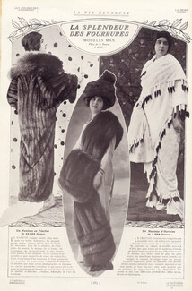 Fourrures Max 1912 Zibeline, Hermine, Fur Coats, Photo Talbot