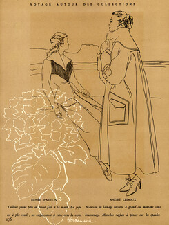 Renée Patton, André Ledoux 1948 Tailleur, manteau