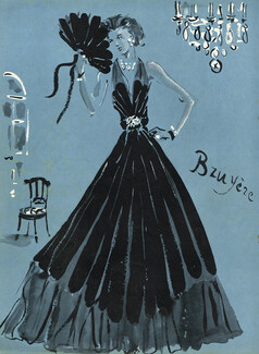 Bruyère 1937 Christian Bérard, Evening Gown