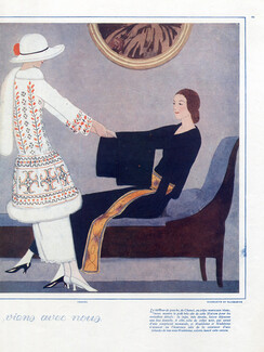 Chanel, Madeleine & Madeleine 1922 André Édouard Marty, Fashion Illustration