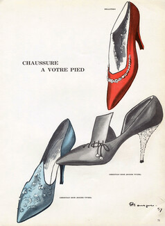Christian Dior (Roger Vivier), Hellstern 1957 Evening Shoes, Pierre Mourgue