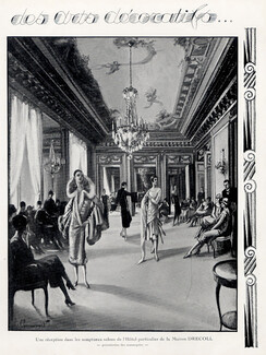 Drecoll 1925 Fashion Show, Réception dans les Salons, Exposition des Arts Décoratifs, P. Commarmond