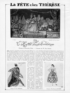 La Fête chez Thérèse, 1921 - Guy Arnoux, Theatre Costumes, Text by Paule Bayle, 2 pages