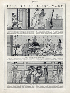 L'heure de l'essayage, 1912 - Empire, Second Empire, Chez Bulloz Fitting, Models, Fabien Fabiano