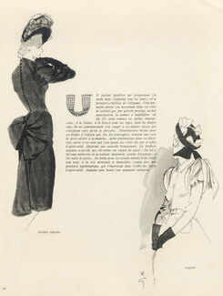 Lucien Lelong & Paquin 1945 René Gruau, Fashion Illustration