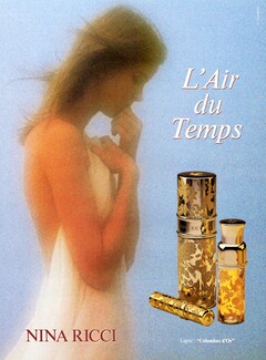 Nina Ricci (Perfumes) 1986 Ligne Colombes d'Or, L'Air du Temps, Photo David Hamilton