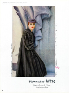 Weil 1957 Fur Coat, Hat Christie, Photo Virginia Thoren