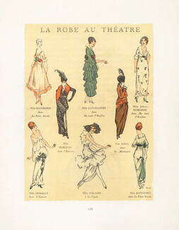 La Robe au Théâtre, 1914 - José de Zamora Raymond, Polaire, Dorziat, Lavallière, Dorgère... La Gazette du Bon Ton