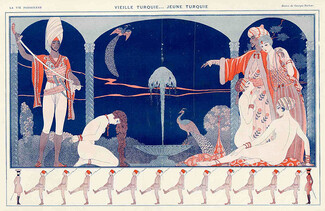George Barbier 1915 Vieille Turquie, Jeune Turquie, Orientalism