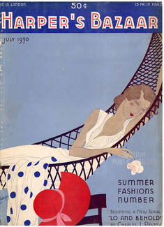 Harper's Bazaar July 1930 Léon Bénigni Cover, Hammock
