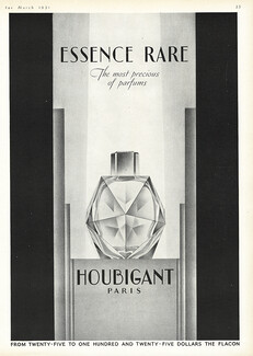 Houbigant (Perfumes) 1931 Essence Rare