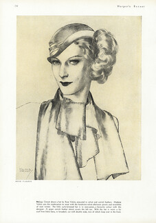 Rose Valois 1931 Irene Dana scarf, Malaga Grenet