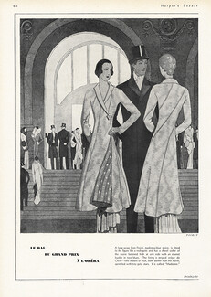 Paul Poiret 1930 Coat Madonne, Le Bal du Grand Prix à l'Opéra Garnier, André Édouard Marty