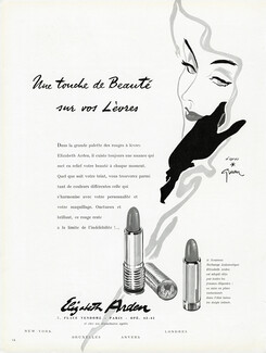 Elizabeth Arden (Cosmetics) 1955 d'après Gruau, Lipstick