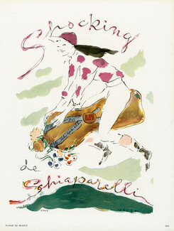 Schiaparelli (Perfumes) 1948 Jockey, Shocking, Marcel Vertès