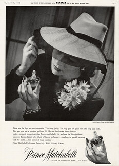 Prince Matchabelli (Perfumes) 1942 Hat by John Frederics
