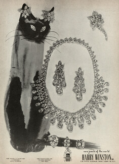 Harry Winston 1961 Cat, Necklace, Clips, Earrings, Rings