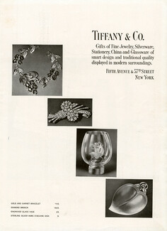 Tiffany & Co. 1940 Fine Jewelry, Silverware, Glassware
