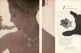 Van Cleef & Arpels 1961 Necklace and earrings, Star-shaped clip by Schlumberger of Tiffany, Photo Bert Stern
