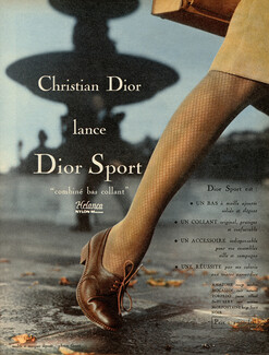 Christian Dior - Dior Sport (Hosiery) 1958 Combiné Bas Collant, Tights, Photo Genest