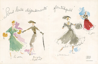 Christian Dior, Pierre Balmain, Christian Dior, Maggy Rouff 1947 Raymond Baumgartner