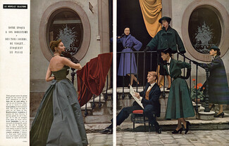 Tom Keogh (drawing models) 1951 Christian Dior, Fath, Dessès, Schiaparelli, Lafaurie, Photo Russel