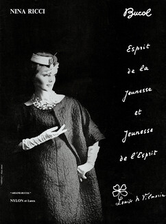 Bucol 1960 Nina Ricci Dress and Coat, Louise de Vilmorin, Autograph