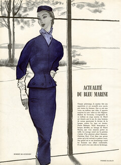 Hubert de Givenchy 1954 Bleu Marine, Tailleur Hurel, Pierre Mourgue
