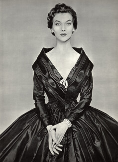 Givenchy 1954 Evening Gown, Taffetas et Moire, Photo Pottier